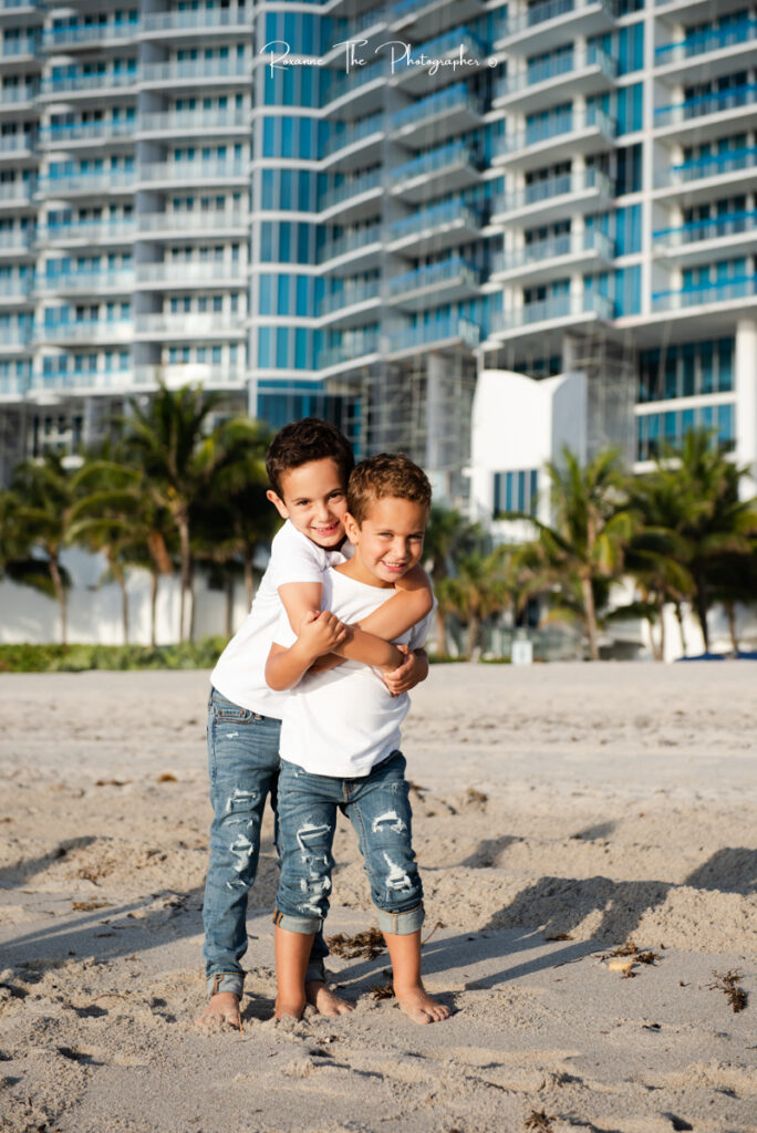 brothers on the beach family shoot